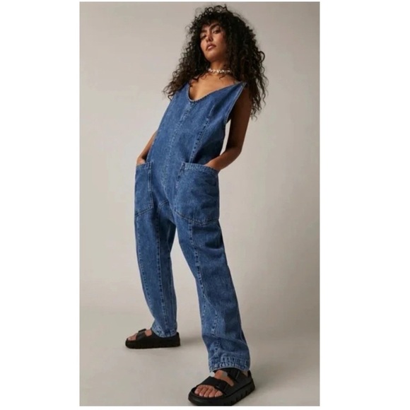 We The Free Denim - Free People - We The Free Blue Denim Women's Jumpsuit Size S